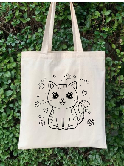 Tote Bag krem kanvas çanta %100 pamuk 35x40 cm tote bag