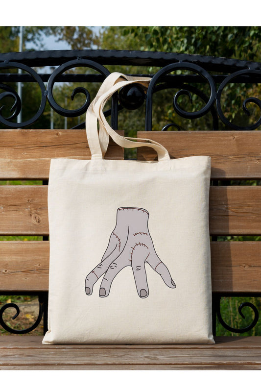 Wednesday Addams Family Thing Tote Bag Bez Çanta