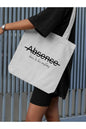 Absence Art Tasarım Kalın Beyaz Su Geçirmez Kanvas Tote Bag, Bez Çanta, Shopper Bag