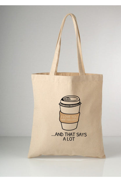 Art Coffee Tasarımlı Tote Bag Krem Ham Bez Çanta – 35x40 cm, %100 Pamuk Tote Bag | Pinterest Model
