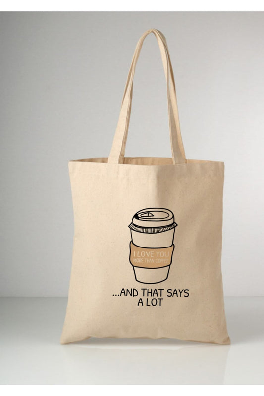 Art Coffee Tasarımlı Tote Bag Krem Ham Bez Çanta – 35x40 cm, %100 Pamuk Tote Bag | Pinterest Model