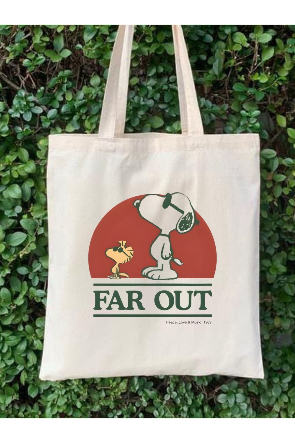 Snoopy Far Out Tote Bag Bez Çanta