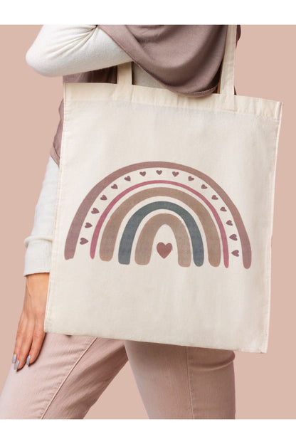 Bohem Rainbow Gökkuşağı Tote Bag Bez Çanta