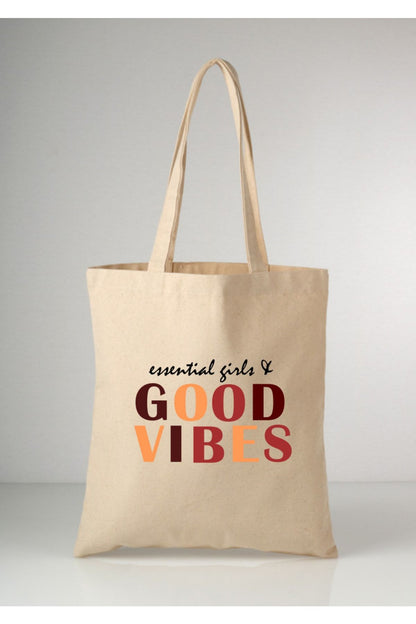 Good Vibes Tote Bag Bez Çanta