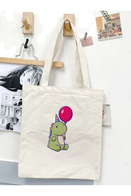 Cute Animal Kore, Y2 Pinterest Retro Unisex Bez Çanta Tote Bag, Shopper Bag