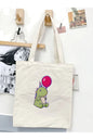 Cute Animal Kore, Y2 Pinterest Retro Unisex Bez Çanta Tote Bag, Shopper Bag