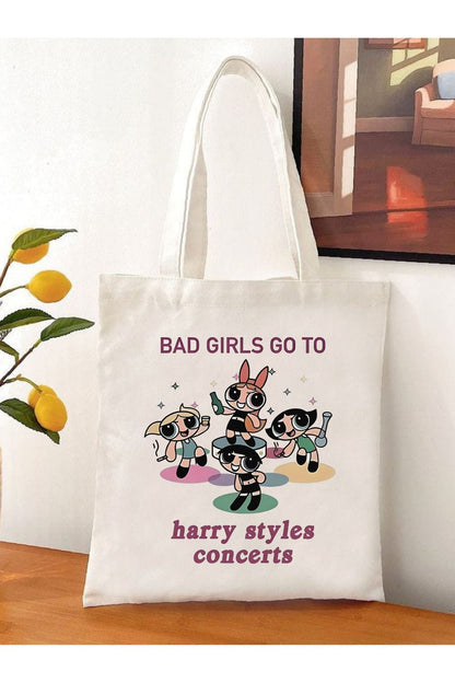 Powerpuff Harry Styles Tote Bag Bez Çanta