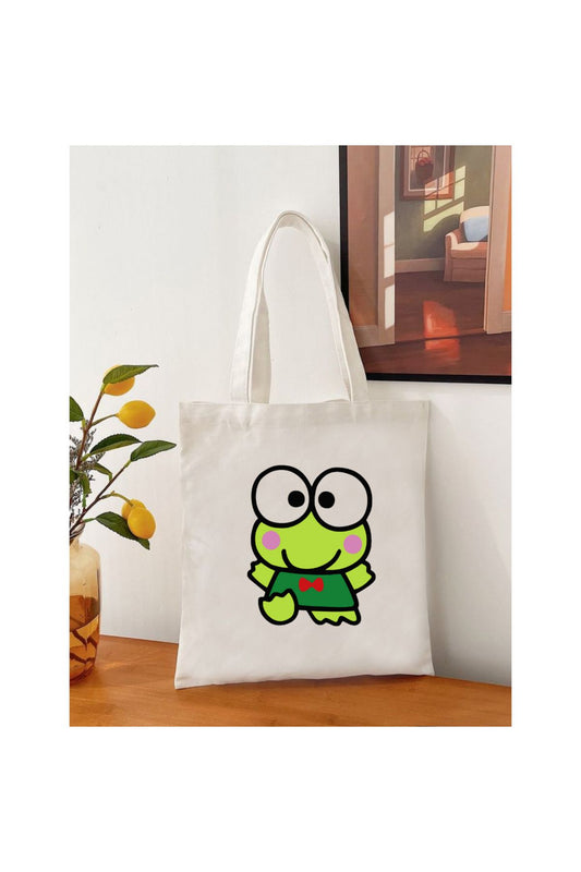 Keroppi Tasarım Tote Bag Bez Çanta