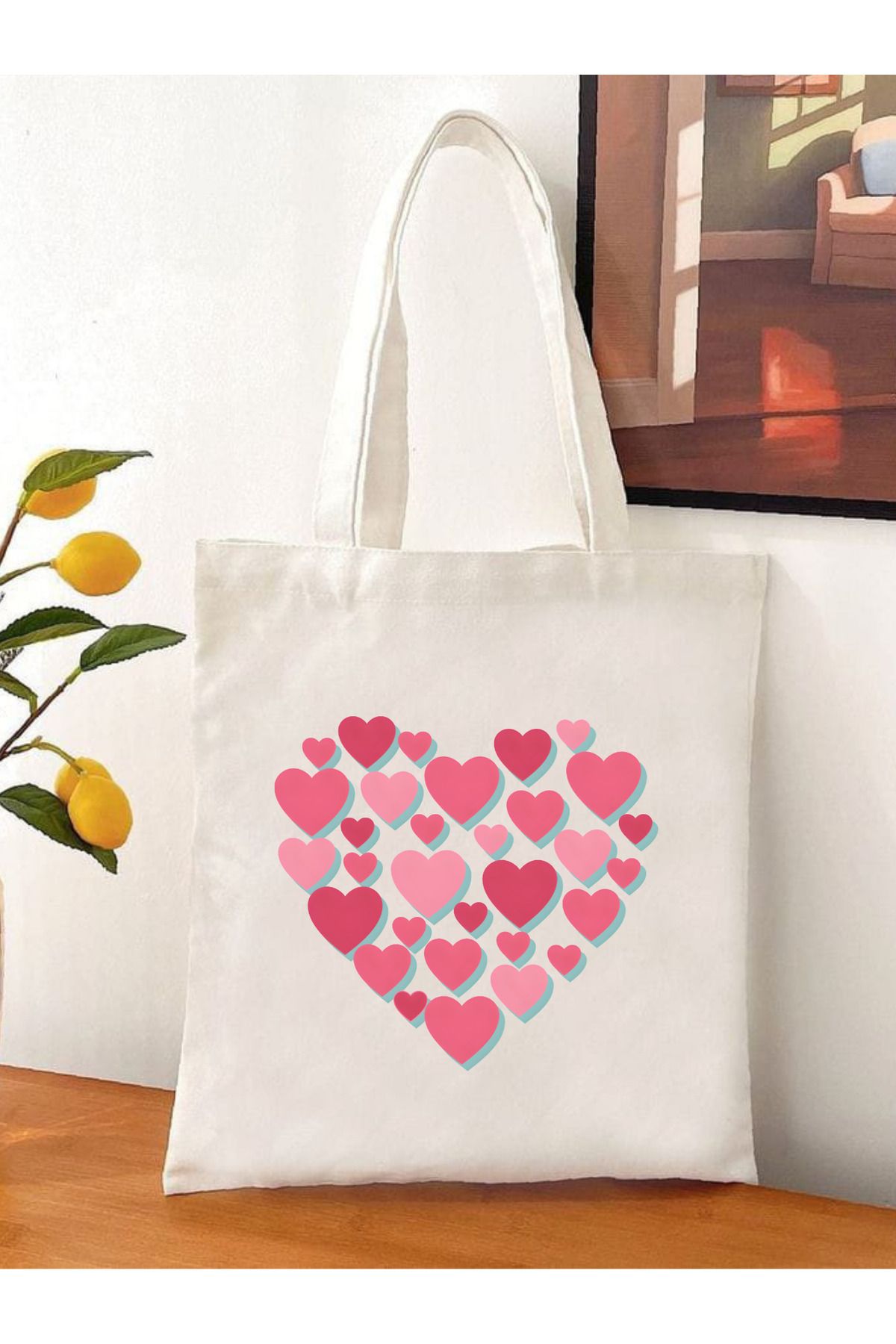Sevgililer Günü Love Tote Bag Bez Çanta