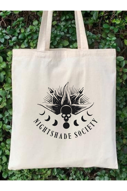 Wednesday Nightshade Society Family Tote Bag Bez Çanta