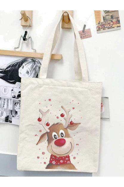 Tote Bag krem kanvas çanta %100 pamuk 35x40 cm tote bag