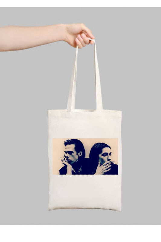 Nick Cave And Pj Harvey Tasarımlı Tote Bag Krem Ham Bez Çanta ham bez çanta pinterest model