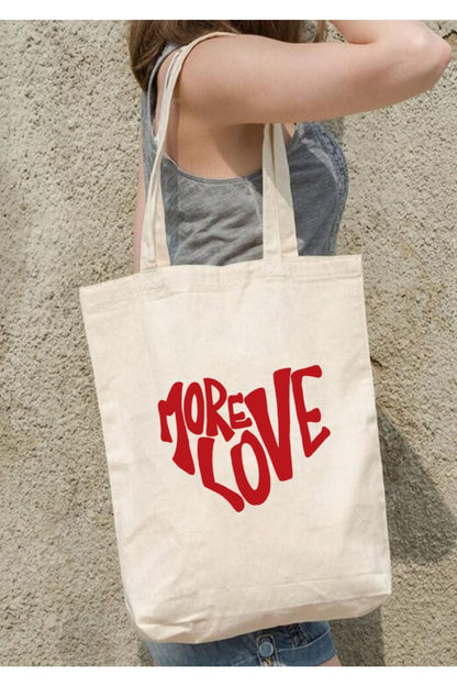More Love Tote Bag Bez Çanta