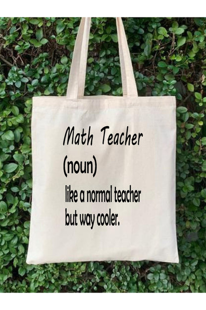Matematik Öğretmeni Math Teacher Hediye Tote Bag Bez Çanta