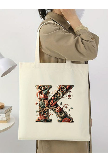 Harf Tasarım A Harfi Çanta, Y2 Pinterest Retro Unisex Bez Çanta Tote Bag, Shopper Bag