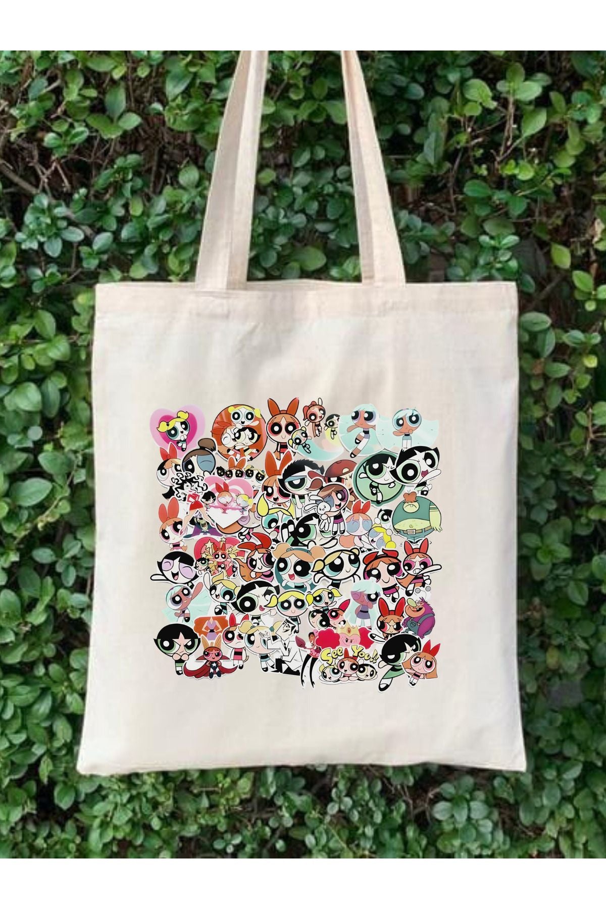 Powerpuff Tote Bag Bez Çanta