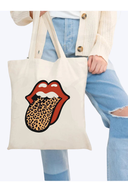 Leopar Bez Çanta, Y2K Leopard Pinterest Retro Unisex Bez Çanta Tote Bag