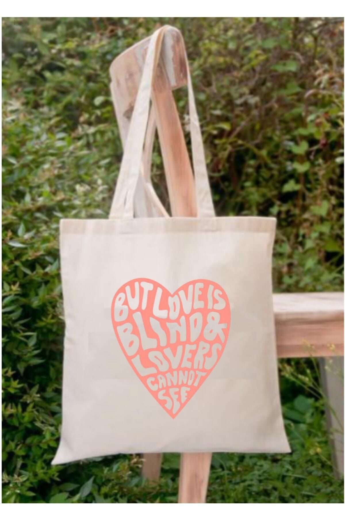 Love Is Blind Tote Bag Bez Çanta