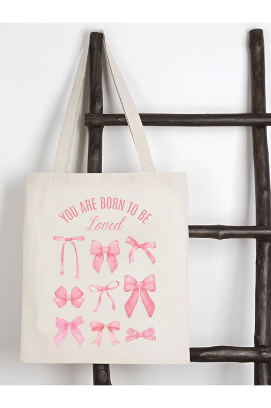 Y2K Bows Coquette Pinterest Kurdeleler Retro Unisex Bez Çanta Tote Bag