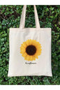 Sunflower Ayçiçeği Tasarım Tote Bag Bez Çanta