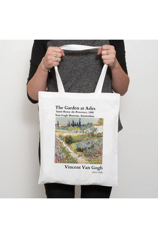 Vincent Van Gogh, The Garden at Arles Kalın İç göstermez Tote Bag Bez Çanta