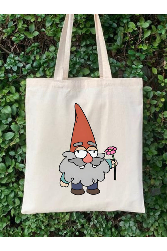 Gnome Cüce Tasarım Tote Bag Bez Çanta