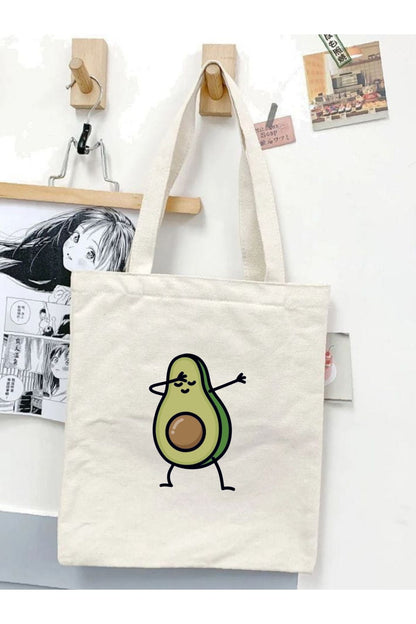 Cute Animal Kore, Y2 Pinterest Retro Unisex Bez Çanta Tote Bag, Shopper Bag