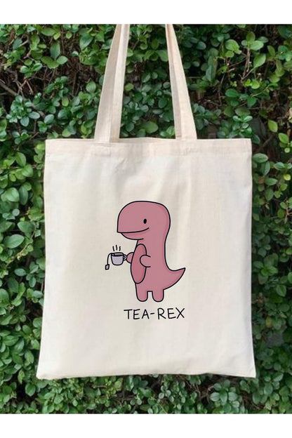 Tea-rex, Y2 Pinterest Unisex Tearex Bez Çanta Tote Bag, Shopper Bag