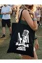Arctic Monkeys Siyah Kalın Kanvas Y2K Bez Çanta, Omuz Çanta, Tote Bag
