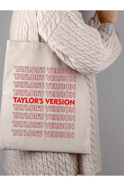 Taylor Swift Taylor's Version Tote Bag Bez Çanta