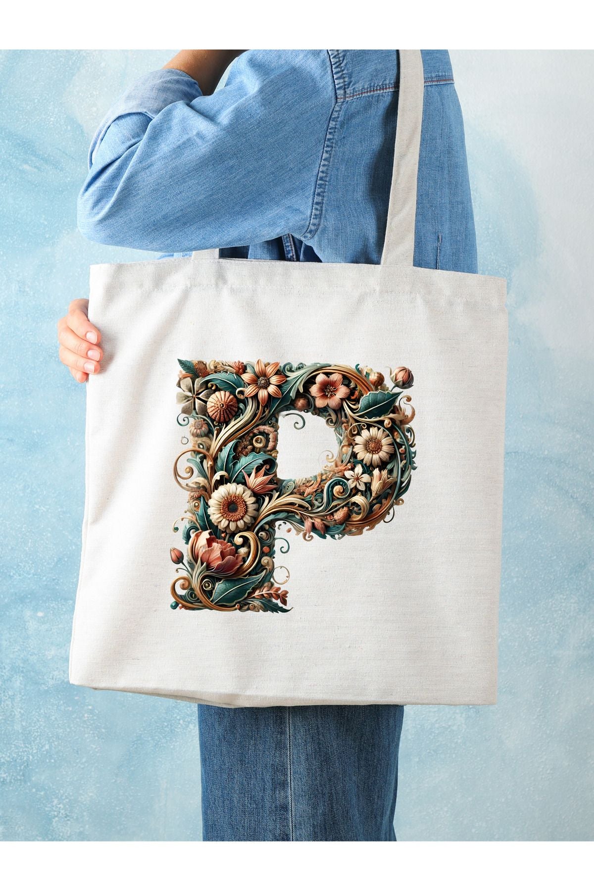 Harf Tasarım A Harfi Çanta, Y2 Pinterest Retro Unisex Bez Çanta Tote Bag, Shopper Bag