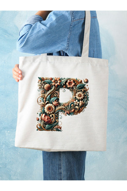 Harf Tasarım A Harfi Çanta, Y2 Pinterest Retro Unisex Bez Çanta Tote Bag, Shopper Bag
