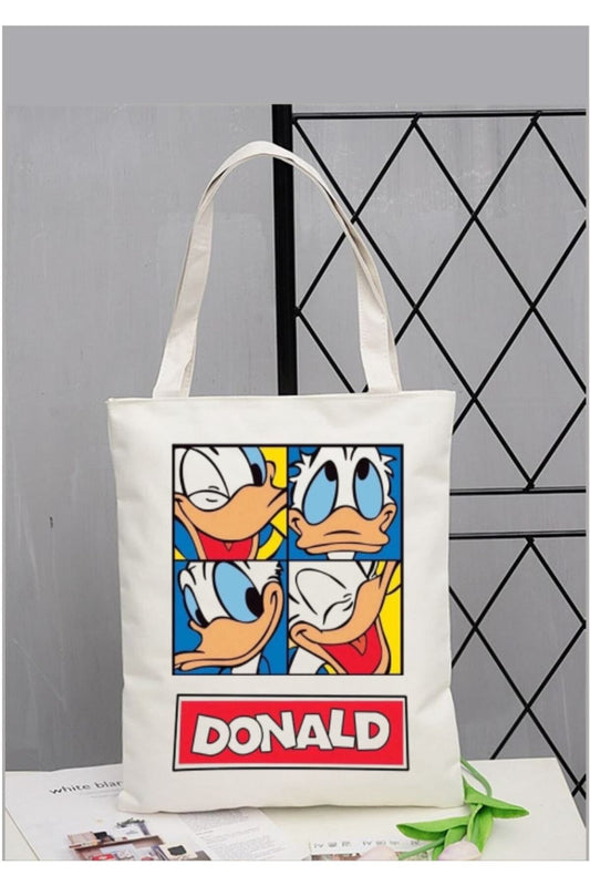 Donald Baskılı Tasarım Tote Bag Bez Çanta