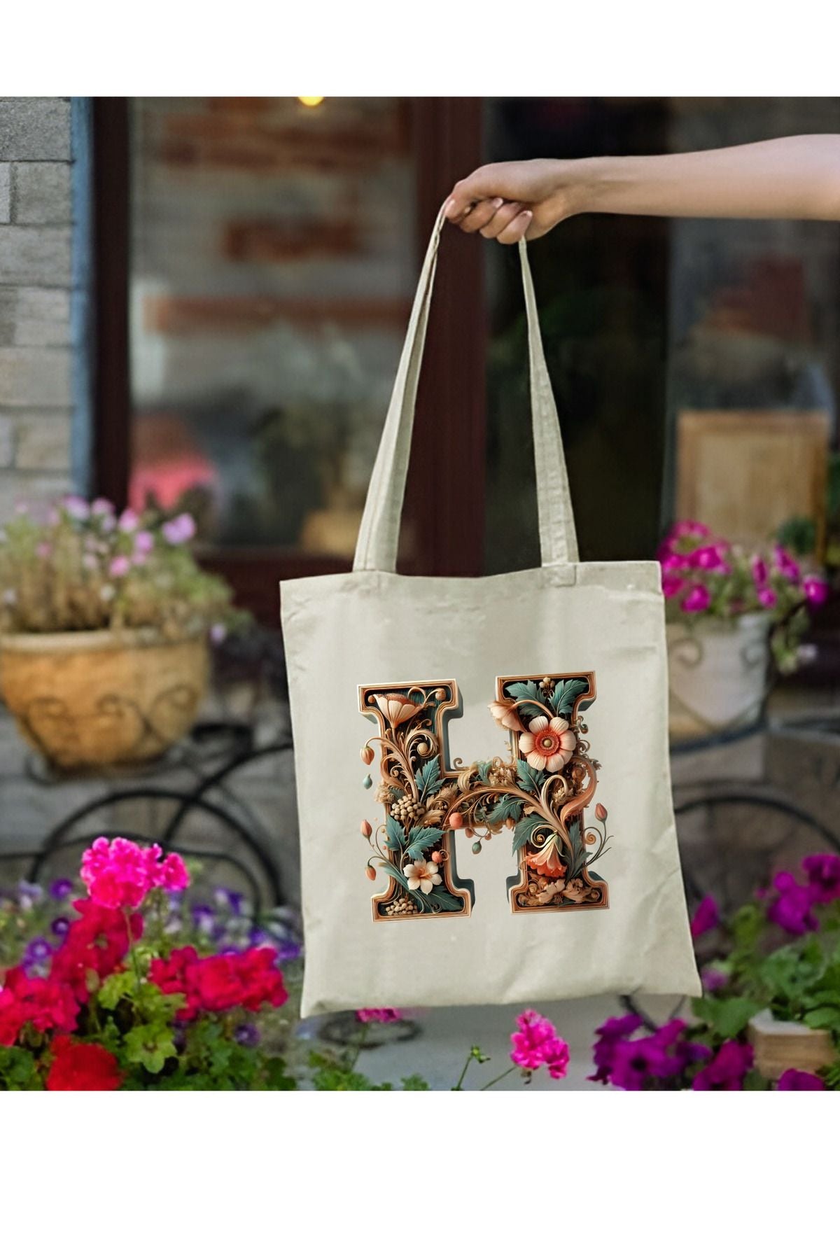 Harf Tasarım A Harfi Çanta, Y2 Pinterest Retro Unisex Bez Çanta Tote Bag, Shopper Bag