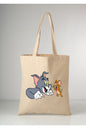 Tom Ve Jerry Tote Bag Bez Çanta