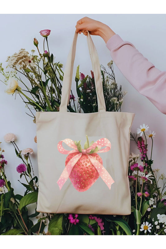 Tote Bag krem kanvas çanta %100 pamuk 35x40 cm tote bag