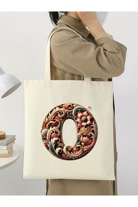 Harf Tasarım A Harfi Çanta, Y2 Pinterest Retro Unisex Bez Çanta Tote Bag, Shopper Bag