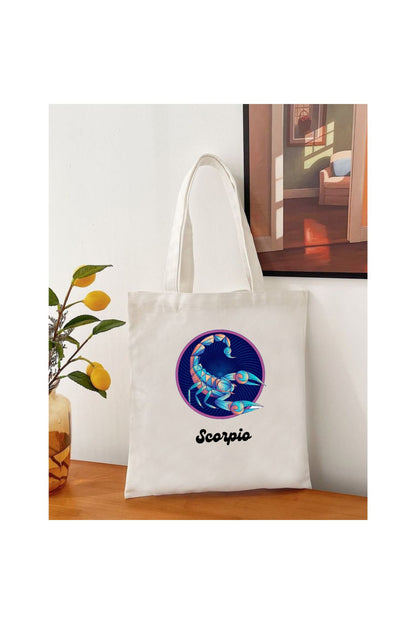 Akrep Burcu Hediye Çanta- Scorpius Zodiac Tote Bag Bez Çanta