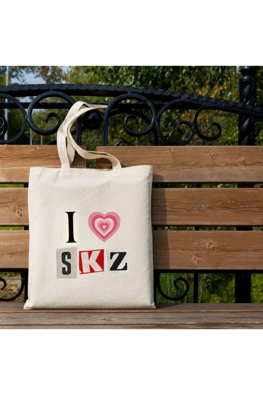 I Love SKZ Tsarım Stray Kids SKZoo Tote Bag Bez Çanta