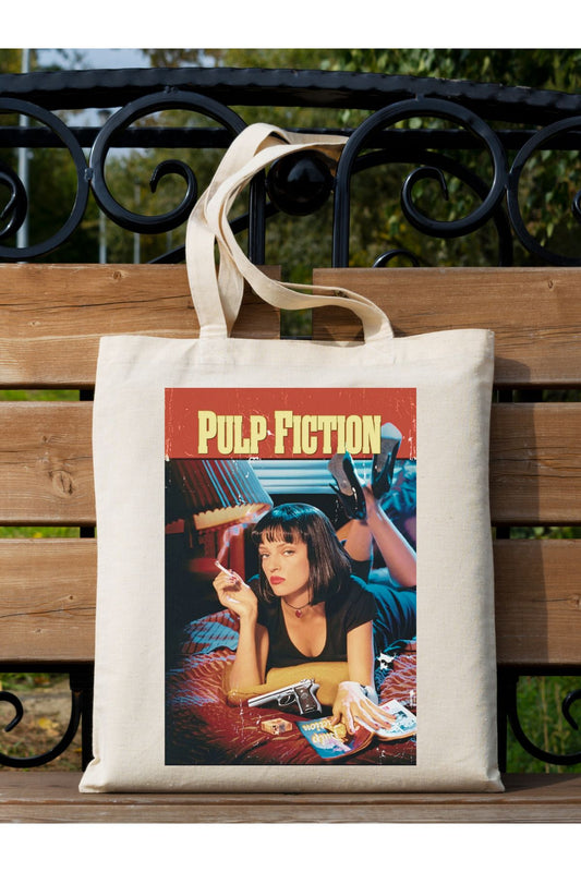 Pulp Fiction Tote Bag Bez Çanta