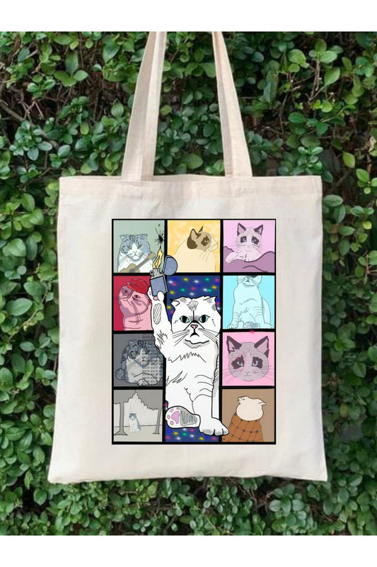 Taylor Swift Karma Kedi Tote Bag Bez Çanta