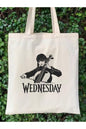 Wednesday Addams Violin Family Tote Bag Bez Çanta