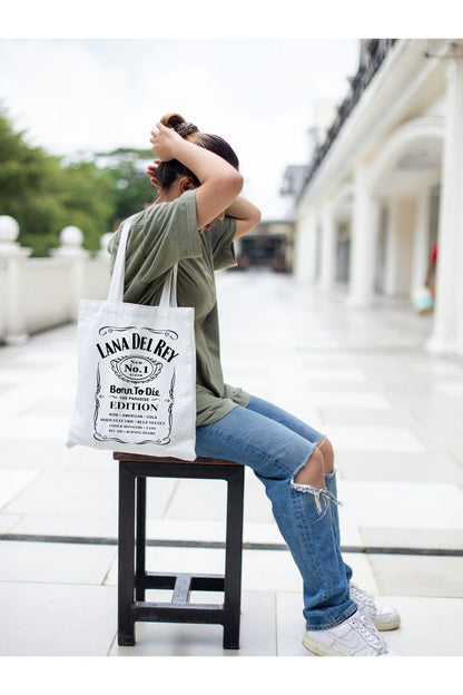 Lana Del Rey Born To Die Kalın Su Geçirmez Bez Tote Bag Kanvas Omuz Çantası