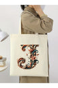 J Harfli Tasarım J Harfi Çanta, Y2 Pinterest Retro Unisex Bez Çanta Tote Bag, Shopper Bag