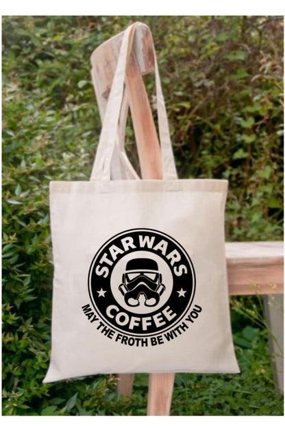 Starwars Coffee Tote Bag Bez Çanta