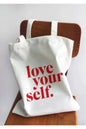 Love Your Self Tote Bag Bez Çanta