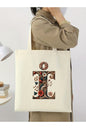Harf Tasarım A Harfi Çanta, Y2 Pinterest Retro Unisex Bez Çanta Tote Bag, Shopper Bag
