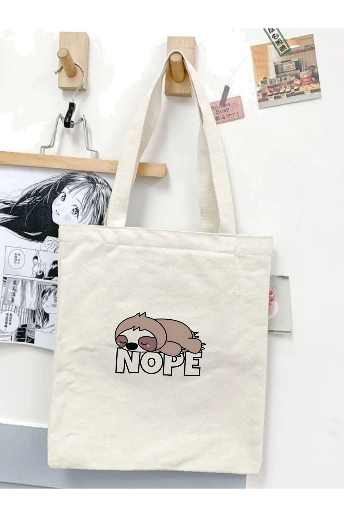 Cute Animal Kore, Y2 Pinterest Retro Unisex Bez Çanta Tote Bag, Shopper Bag