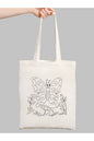 Kelebekli Çiçekli Çocuk Boyama Çantası, Anaokulu Boyama Bez Çanta Tote Bag