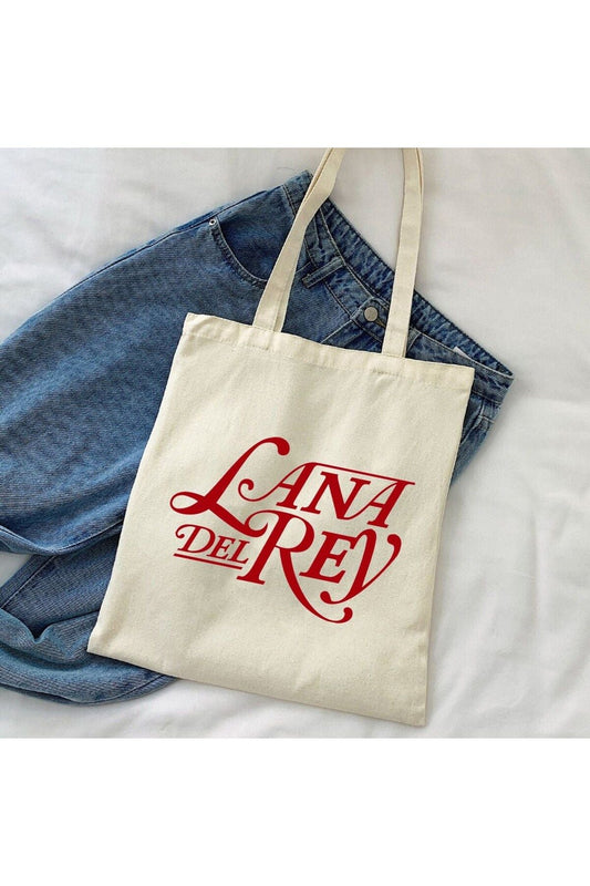 Lana Del Rey Tasarım Ham Bez Çanta tasarımlı ham bez çanta minimalist pinterest modeli